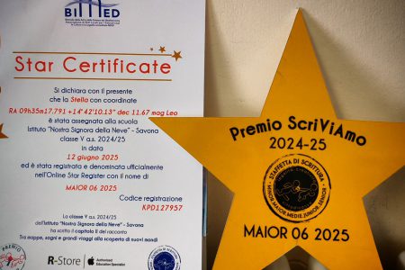 La Scuola Primaria N.S. della Neve premiata al concorso nazionale “Scriviamo”