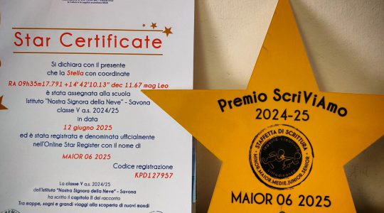 La Scuola Primaria N.S. della Neve premiata al concorso nazionale “Scriviamo”
